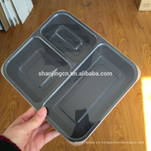 Contenedores de comida Premium Prep, tapa hermética, etiqueta privada, caja fuerte de plástico para microondas, 1,2,3compartment